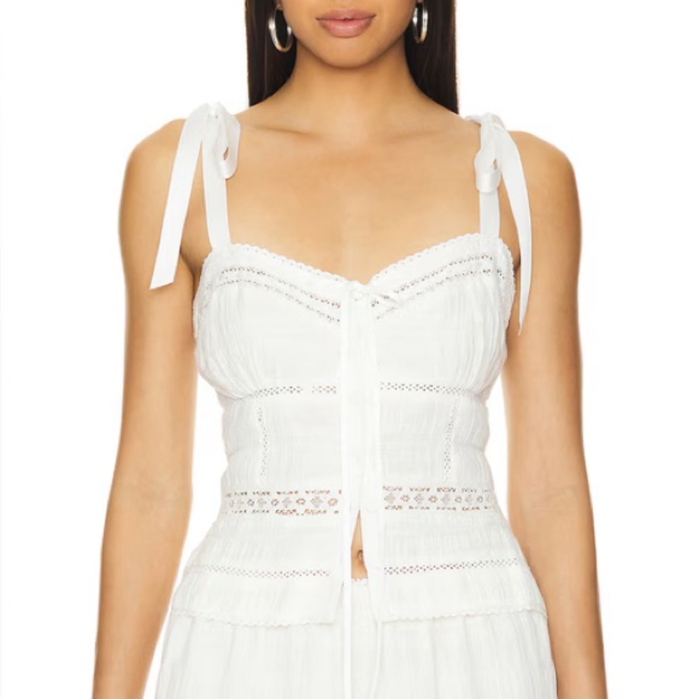 LOBA Valeria Top in Ivory Size S